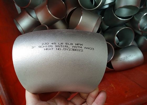 SMLS BW Stainless Steel Pipe Fittings 22.5DEG Elbow For PN16 PN25 PN40 Pipeline