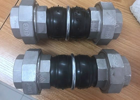 Union Rubber Expansion Joints With SS Fittings