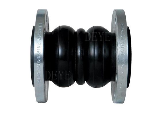 EPDM NBR Two Ball Twin Sphere Rubber Expansion Joint With Galvanized Flange