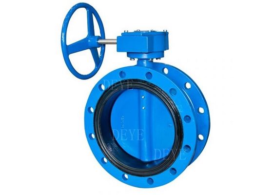 GGG50 GGG40 Wras Double Flanged Concentric Butterfly Valve With PN10 PN16 PN20 PN25