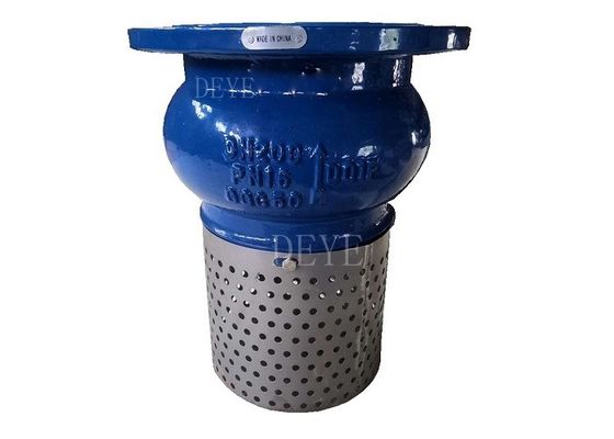 PN16 PN10 Cast Ductile Iron Foot Check Valve With Stainless Steel Screen