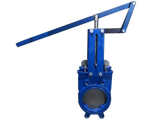 PN10 PN16 Cast Iron Knife Gate Valve With Arm Operated