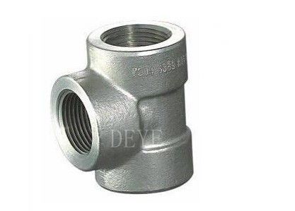 High Pressure Screwed Stainless Steel Equal Tee With NPT Threaded