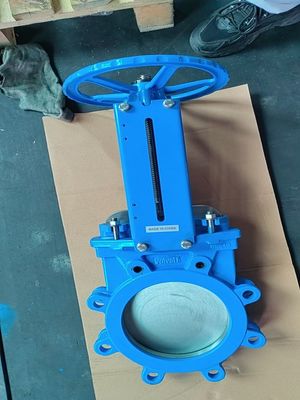 Ductile Iron Reslient Lug Type Knife Gate Valve With ISO5211 Pad