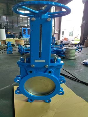 Ductile Iron Reslient Lug Type Knife Gate Valve With ISO5211 Pad