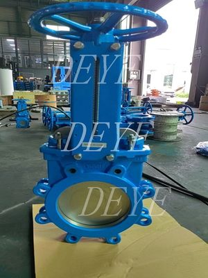 Cast Ductile Iron Wafer Style Knife Gate Valve With Rubber Seat