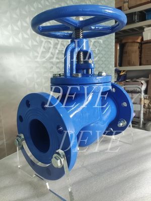 DIN PN10 PN16 Water Valve Cast Ductile Iron Globe Valves With Brass Or Bronze Seat