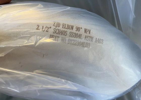 Polished SS304 Stainless Steel Butt Weld Pipe Fittings For Food Industry