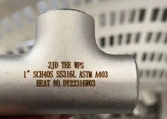 Chemical Oil Stainless Steel Pipe Fittings SCH10S SCH40S SCH80S