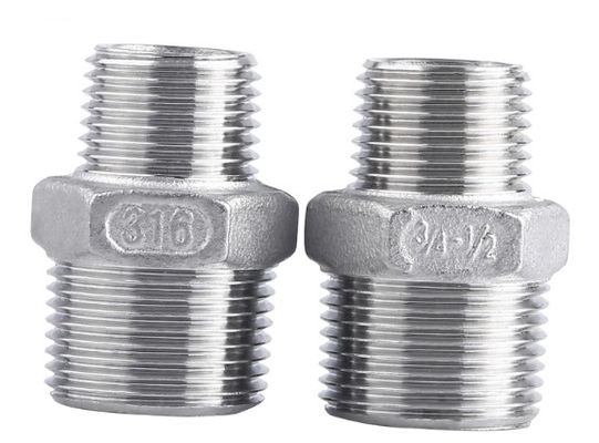 Stainless Steel 150# Screwed  Hex. Nipples to connect threaded pipes