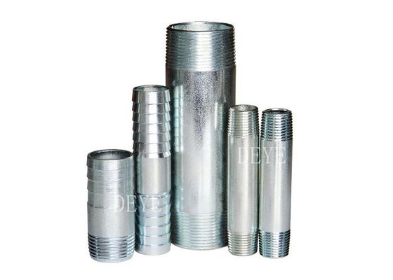 Hot Dipped Galvanized HDG Barrel Nipple With NPT BSPT